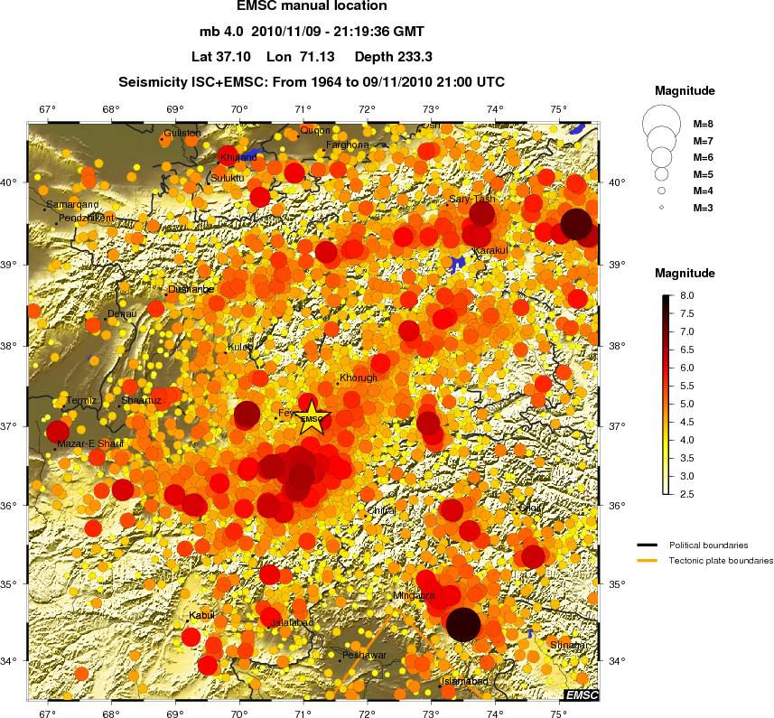 regional magnitude historical seismicity