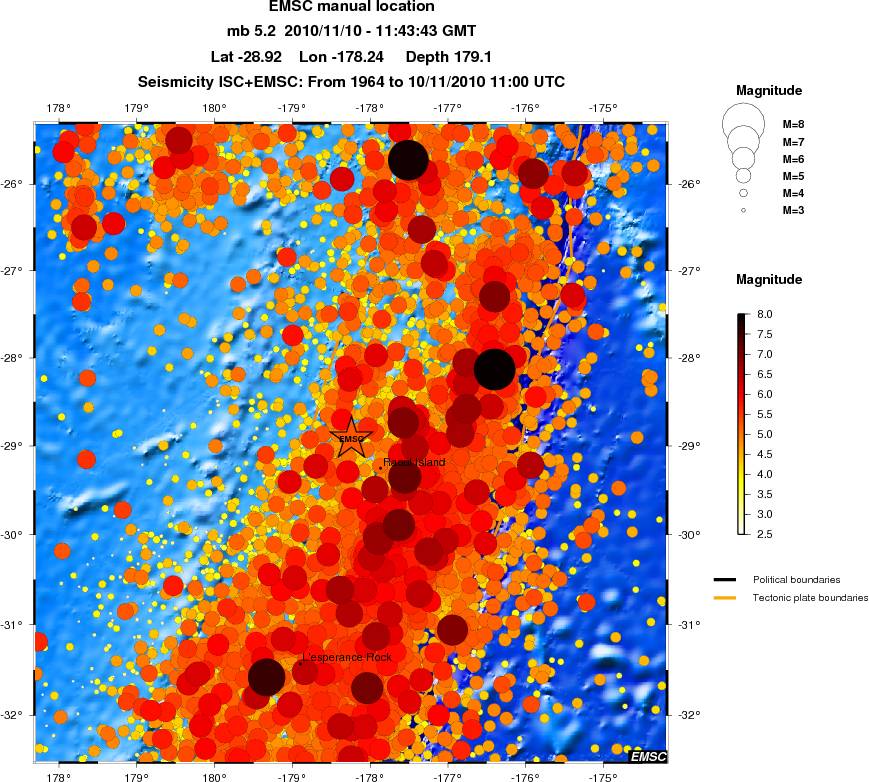 regional magnitude historical seismicity