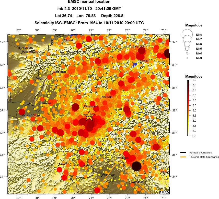 regional magnitude historical seismicity