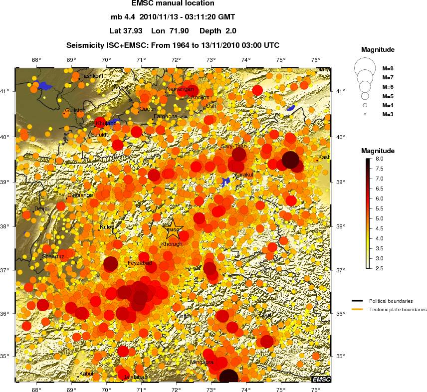 regional magnitude historical seismicity