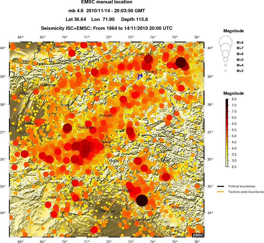 regional magnitude historical seismicity