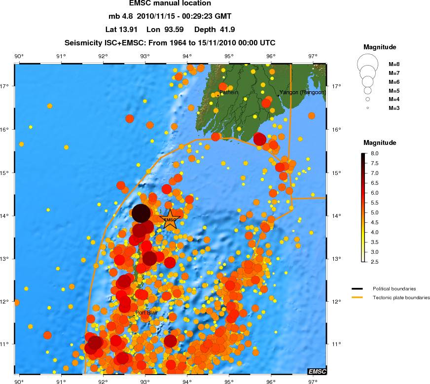 regional magnitude historical seismicity