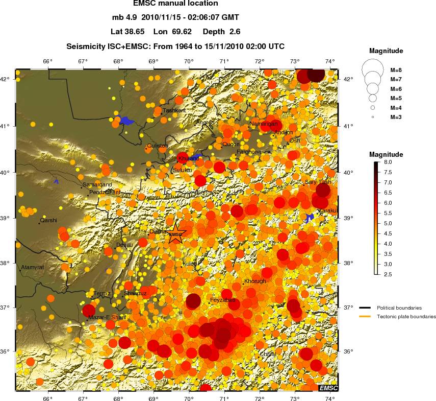 regional magnitude historical seismicity