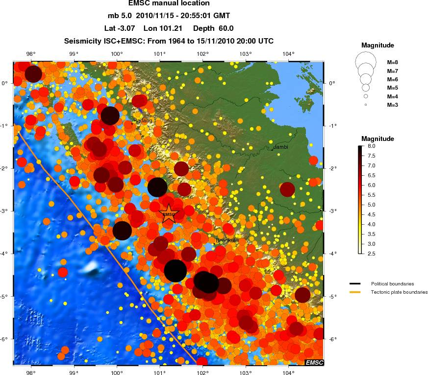 regional magnitude historical seismicity