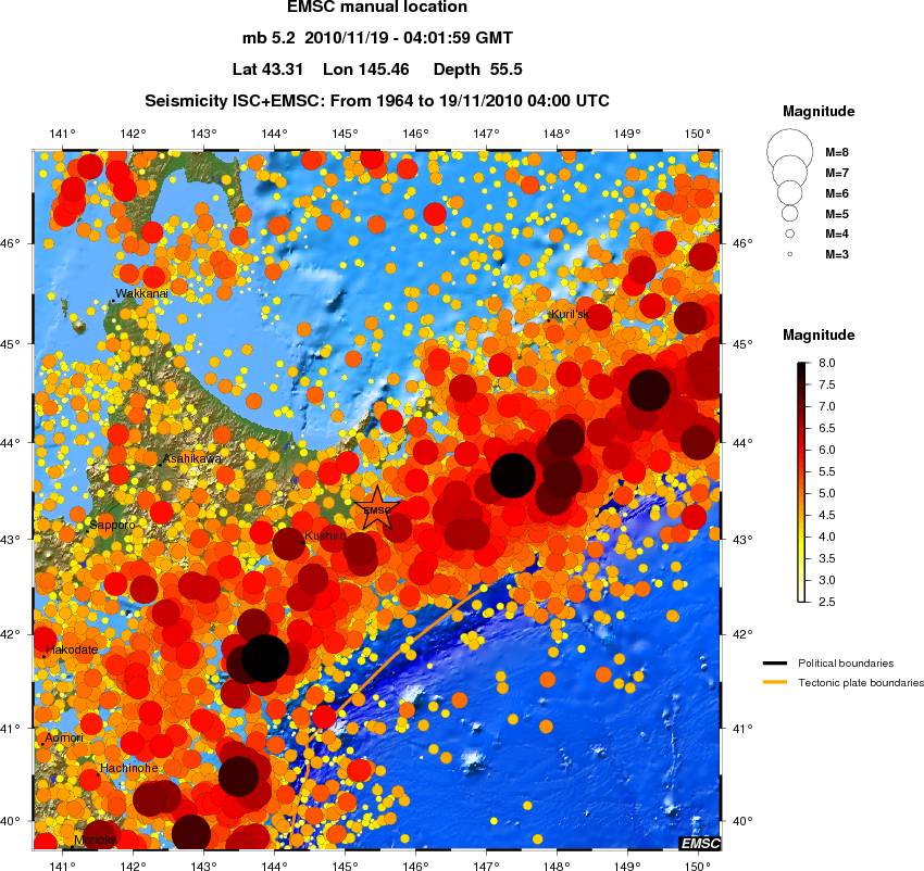 regional magnitude historical seismicity