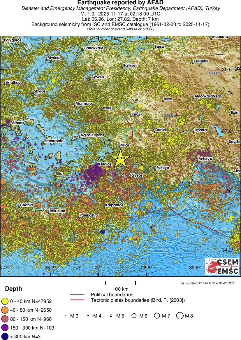 regional historical seismicity