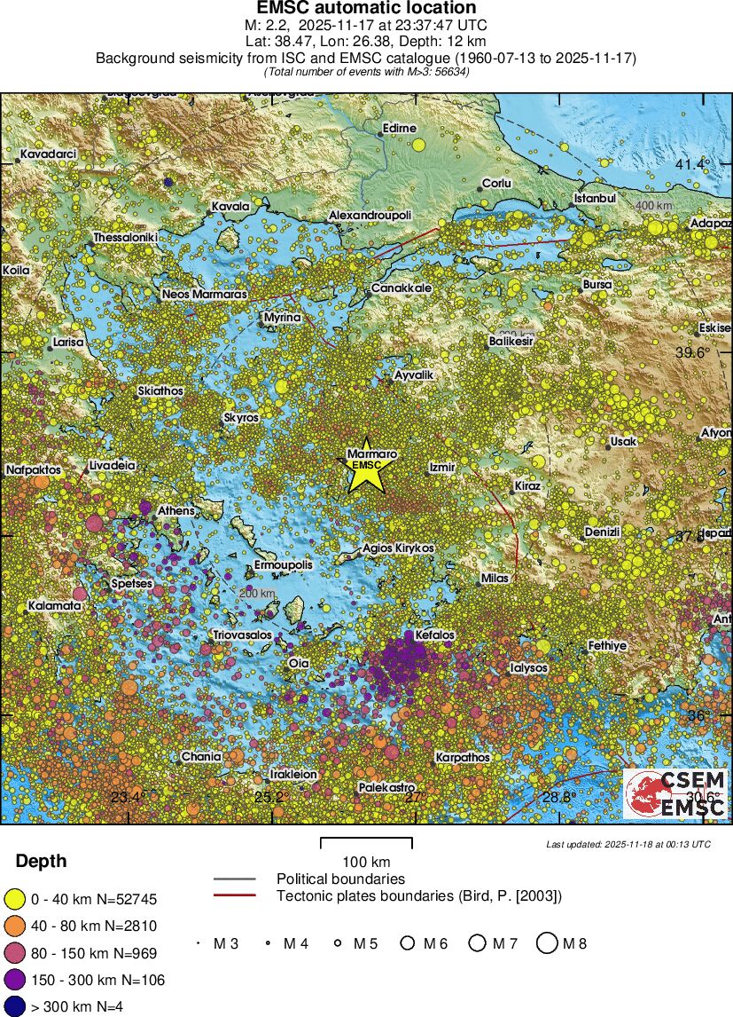 regional historical seismicity