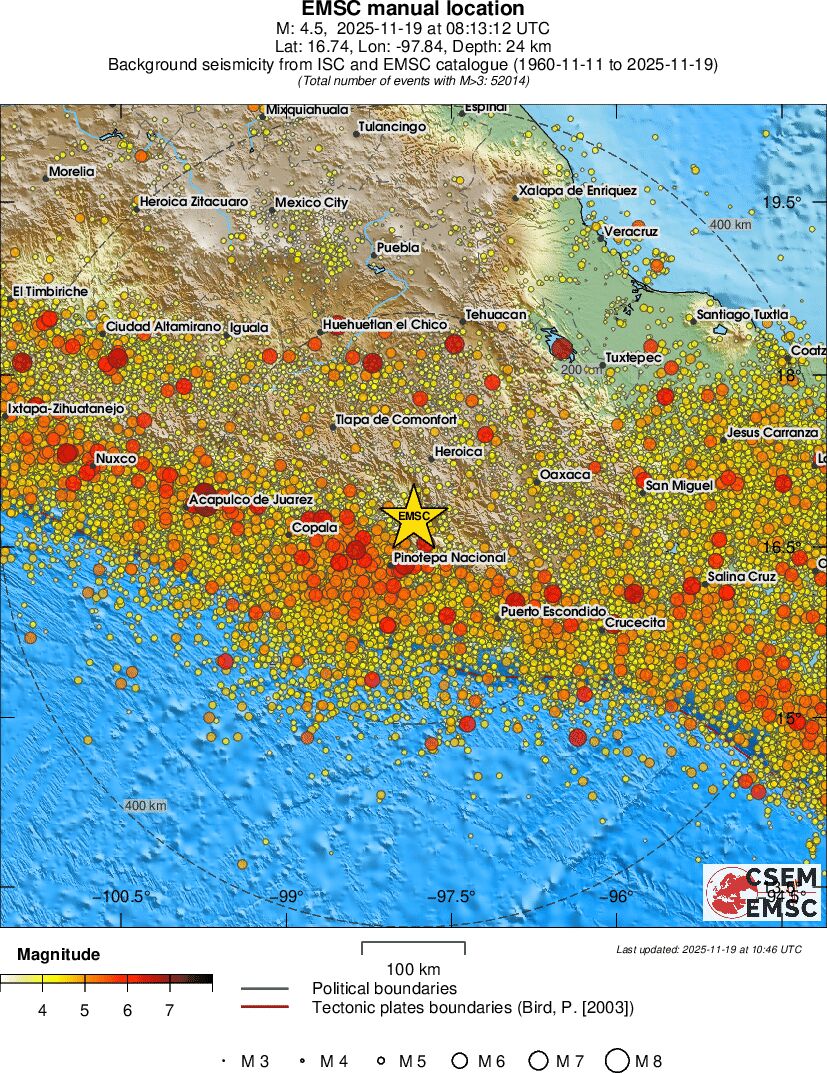 regional magnitude historical seismicity