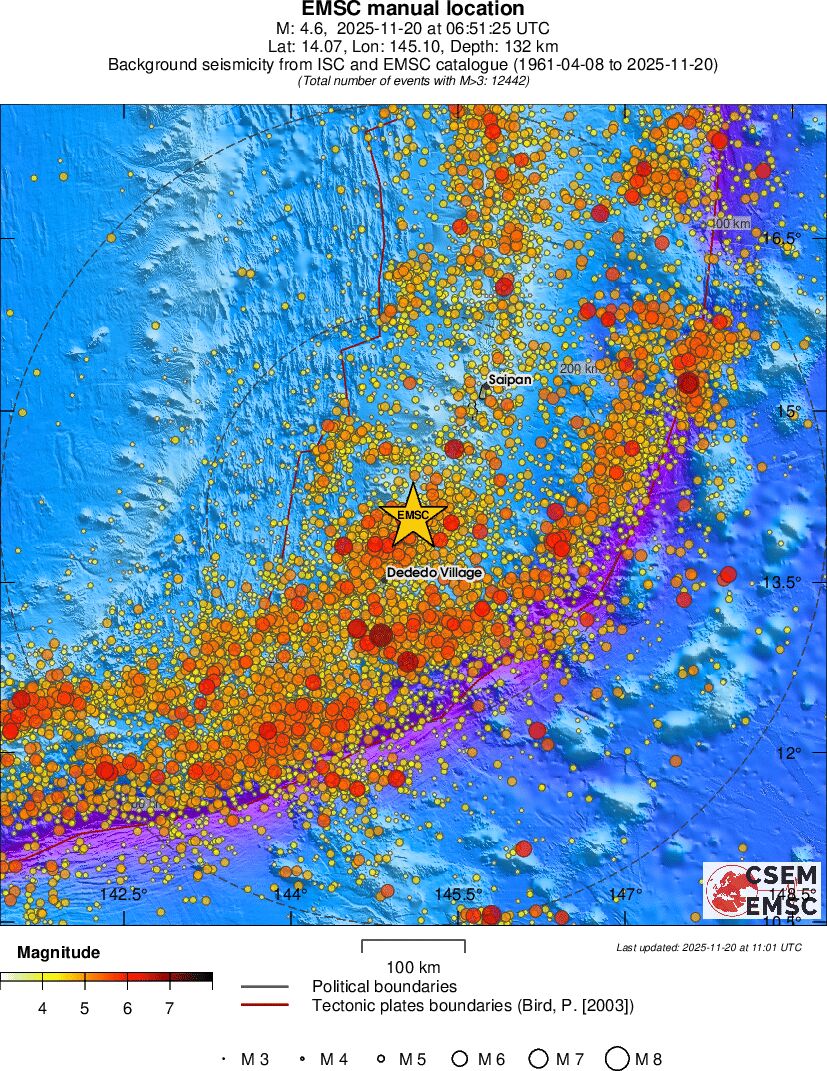 regional magnitude historical seismicity
