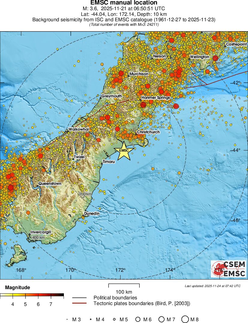 regional magnitude historical seismicity