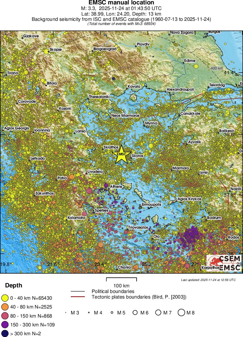 regional historical seismicity