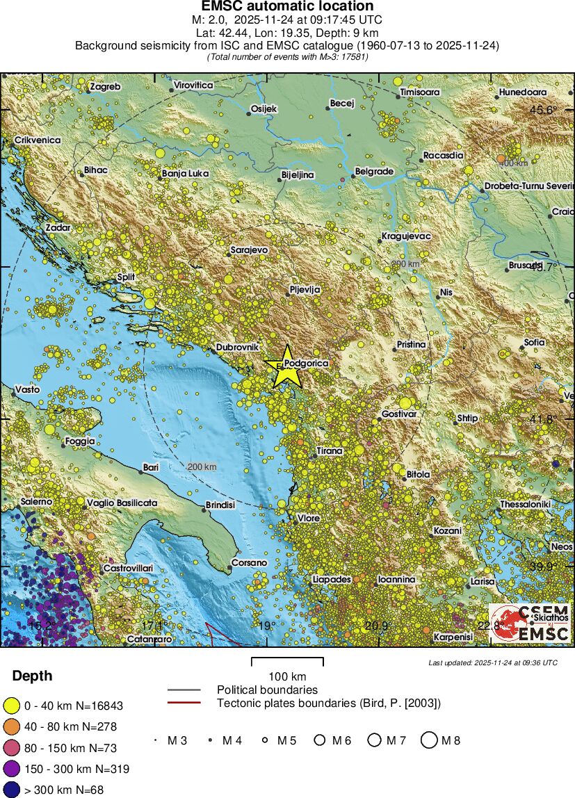 regional historical seismicity