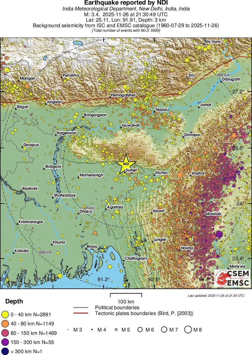 regional historical seismicity