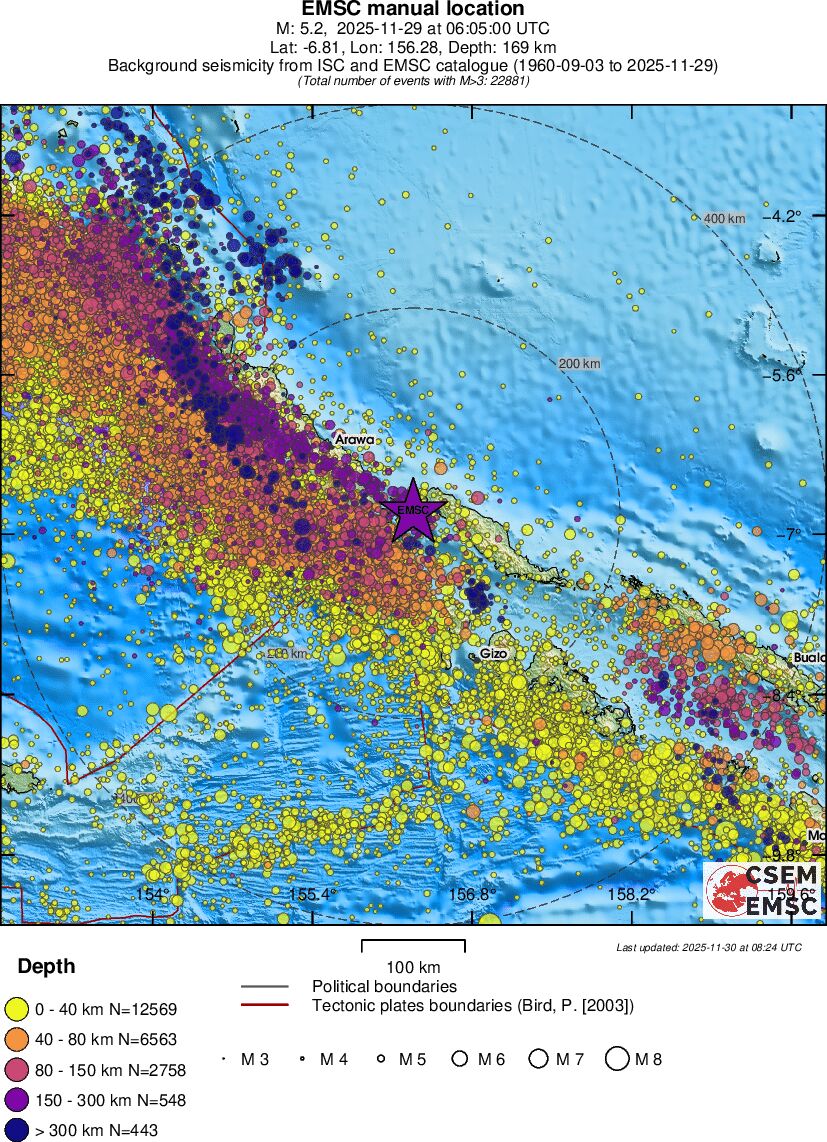regional historical seismicity