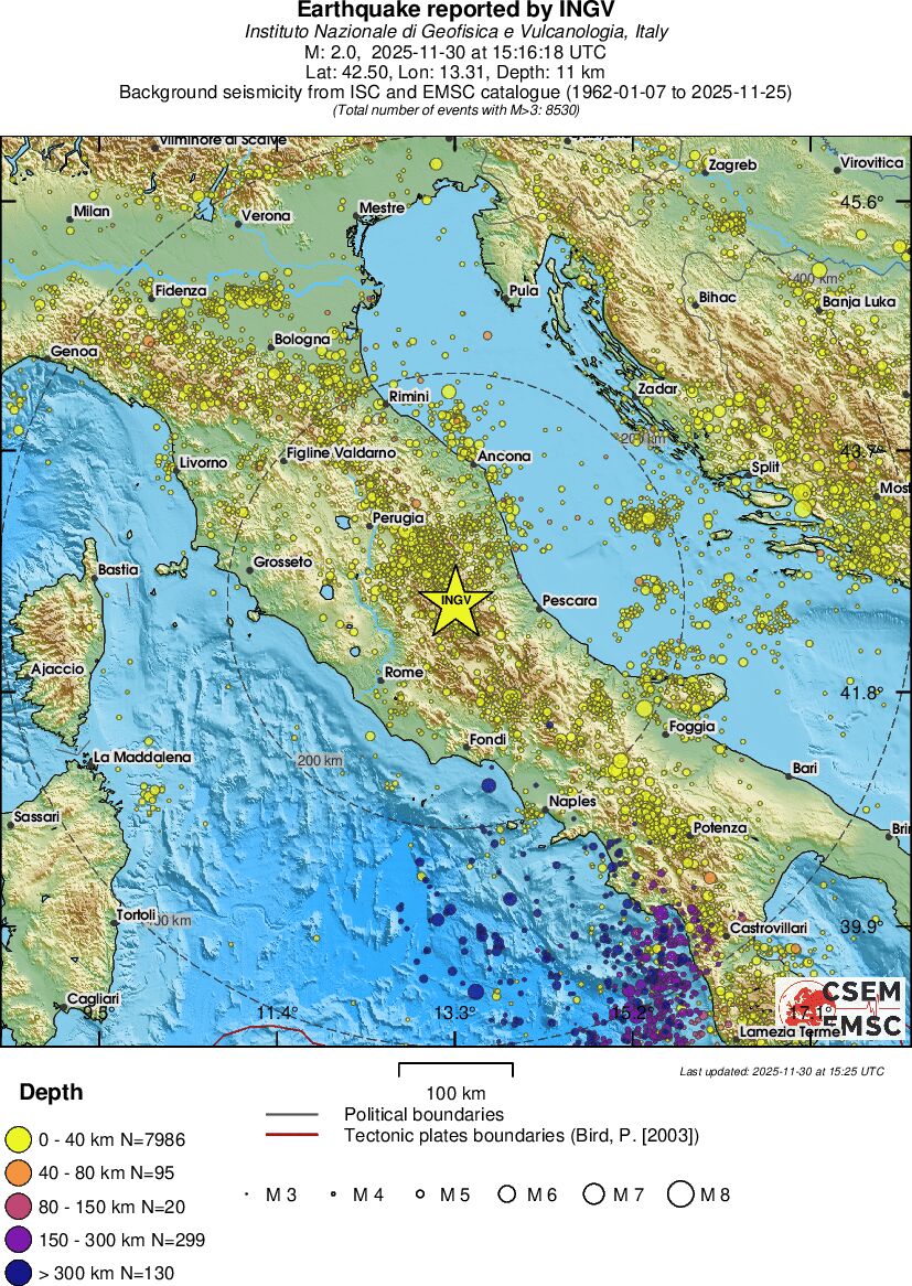 regional historical seismicity