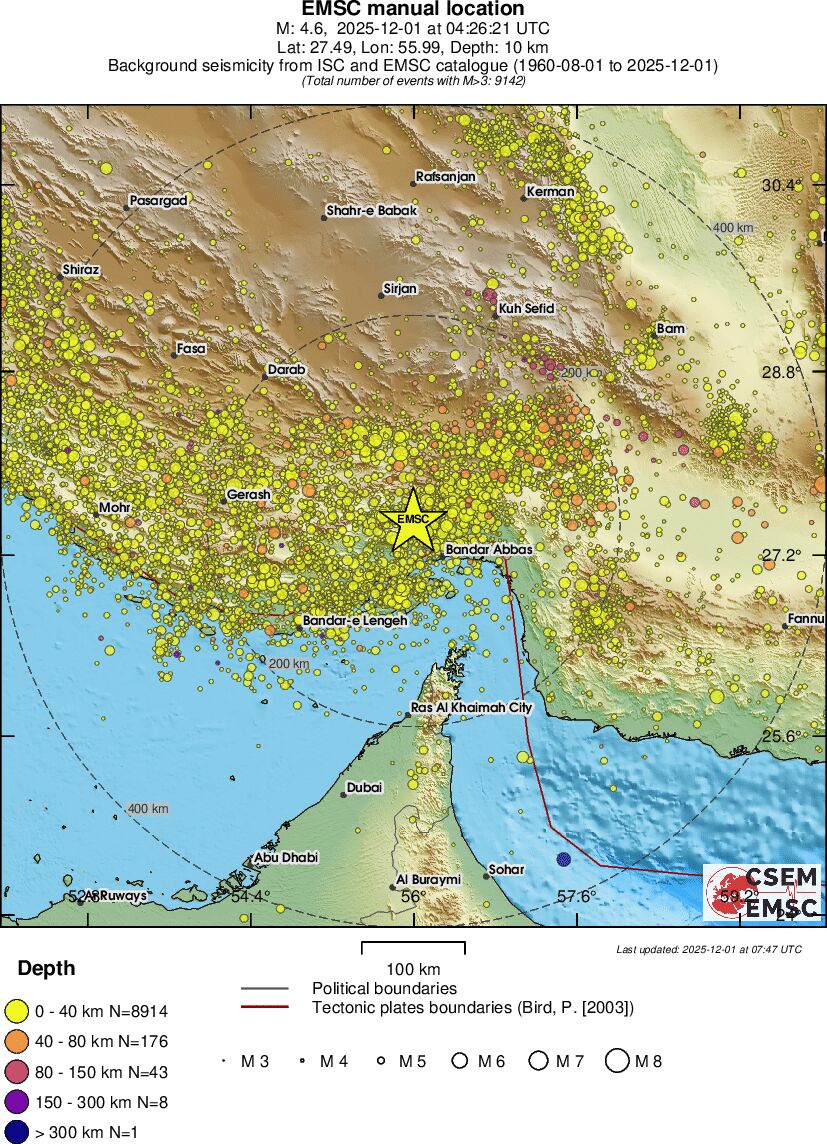 regional historical seismicity