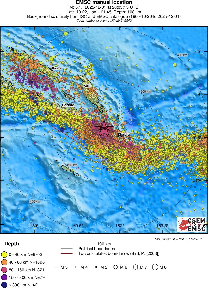 regional historical seismicity