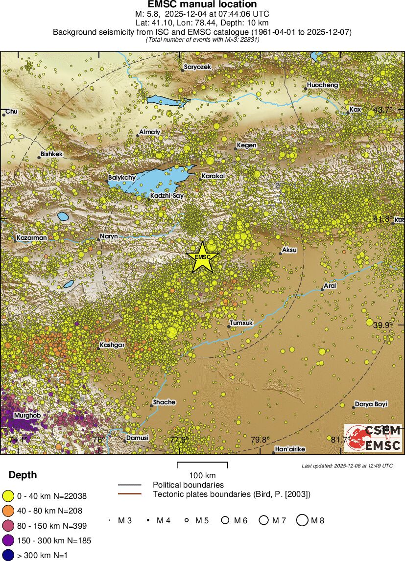 regional historical seismicity