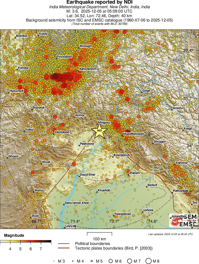 regional magnitude historical seismicity
