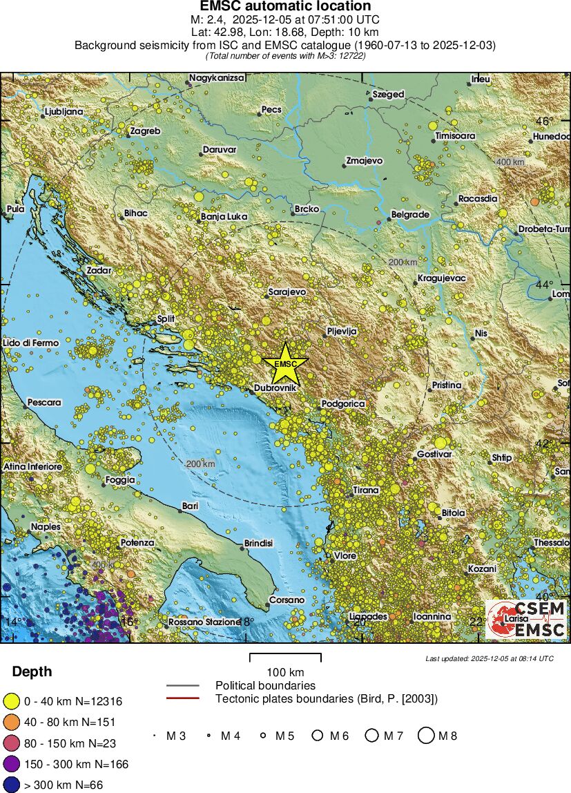 regional historical seismicity