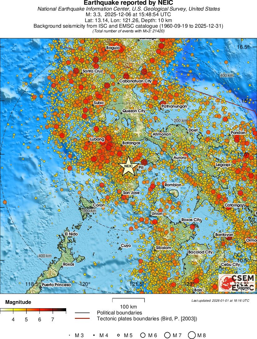 regional magnitude historical seismicity