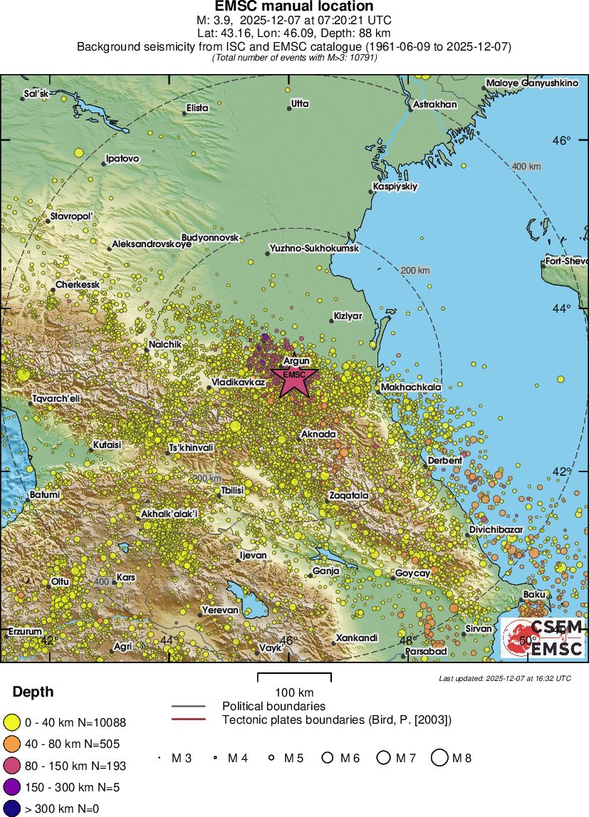 regional historical seismicity