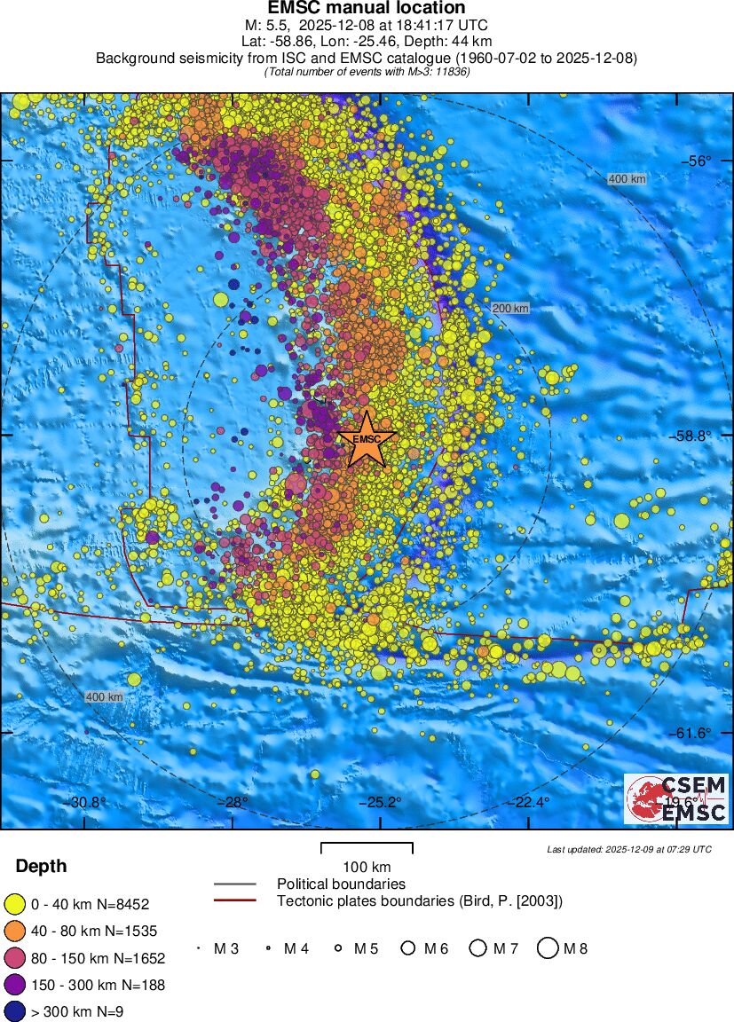regional historical seismicity