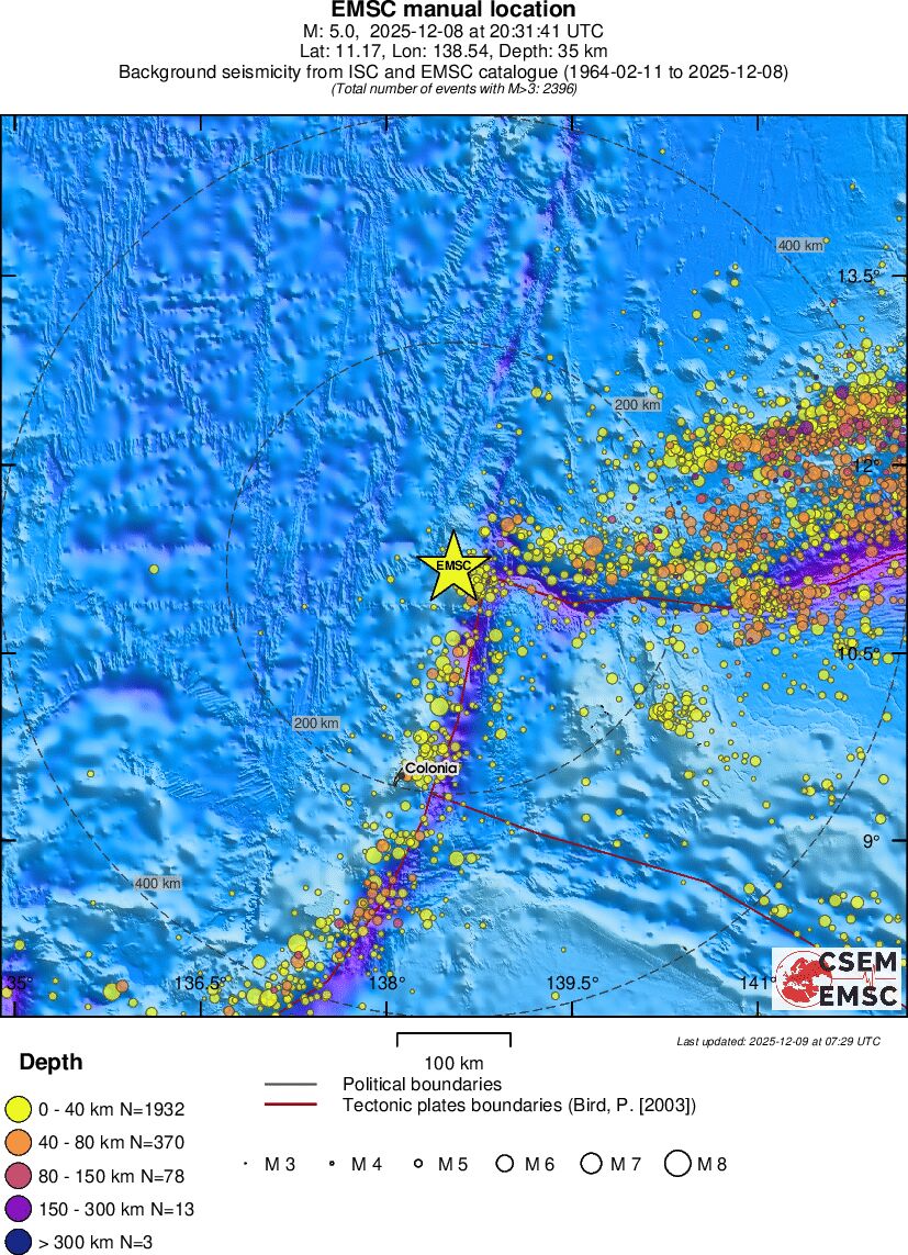 regional historical seismicity