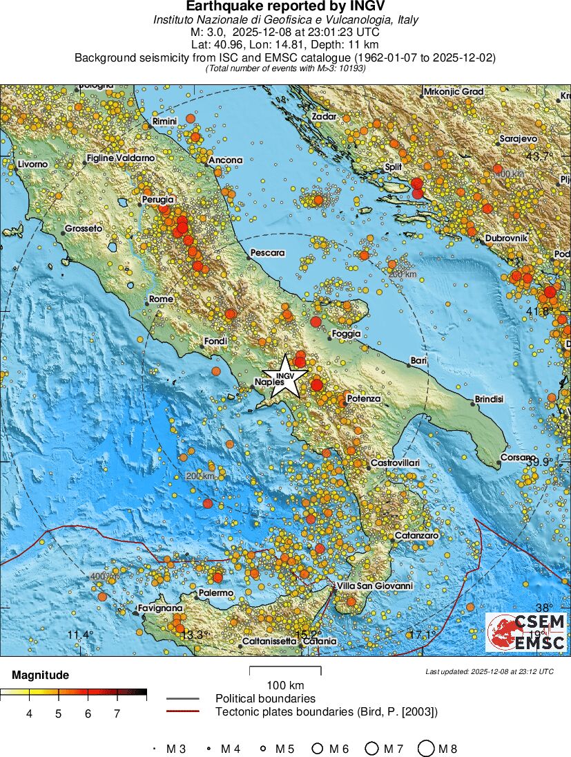 regional magnitude historical seismicity