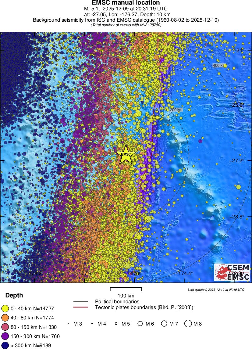 regional historical seismicity