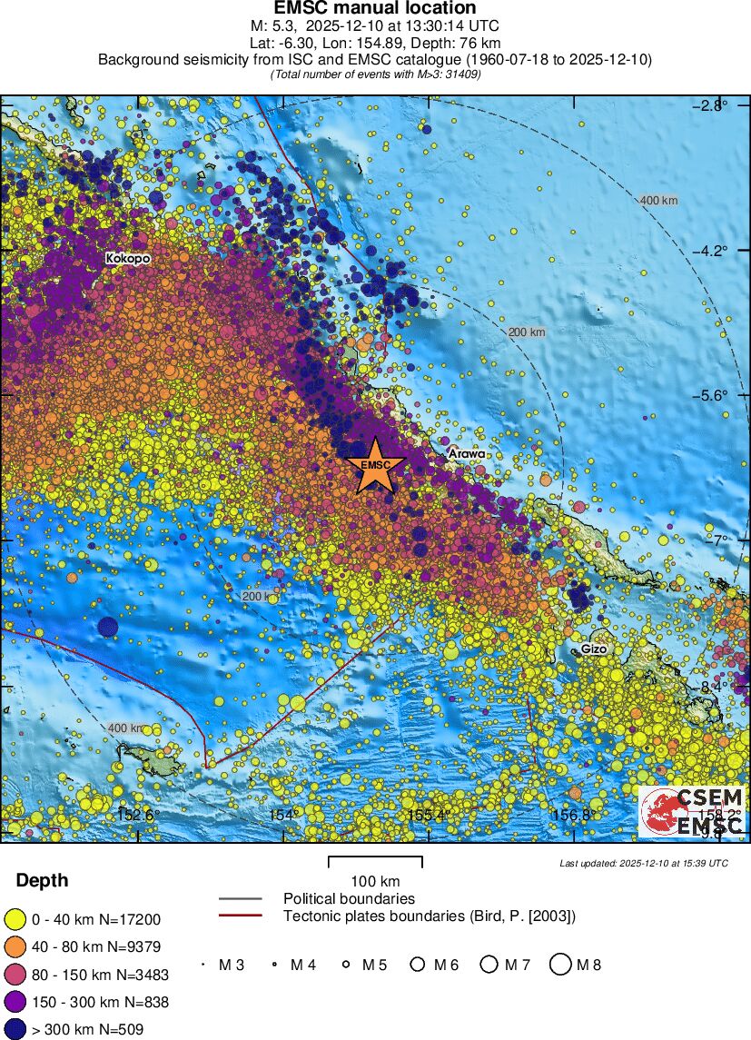regional historical seismicity