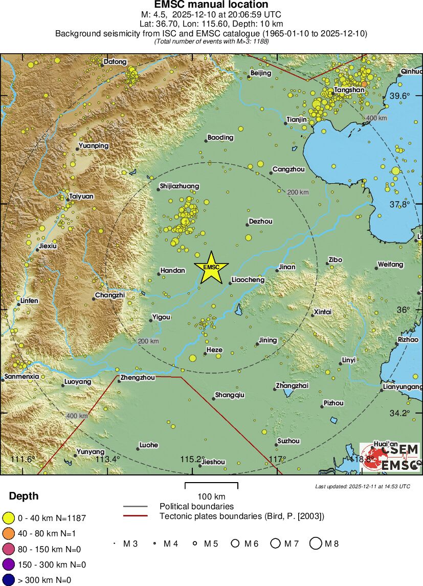 regional historical seismicity