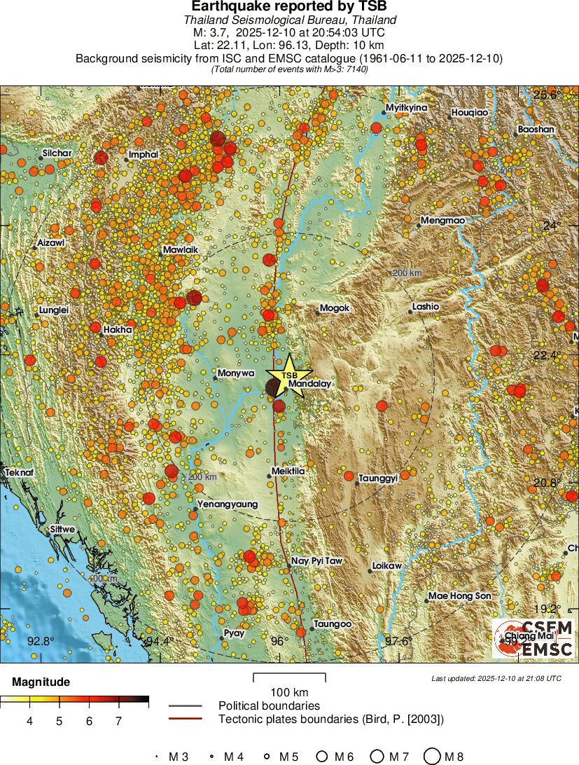 regional magnitude historical seismicity
