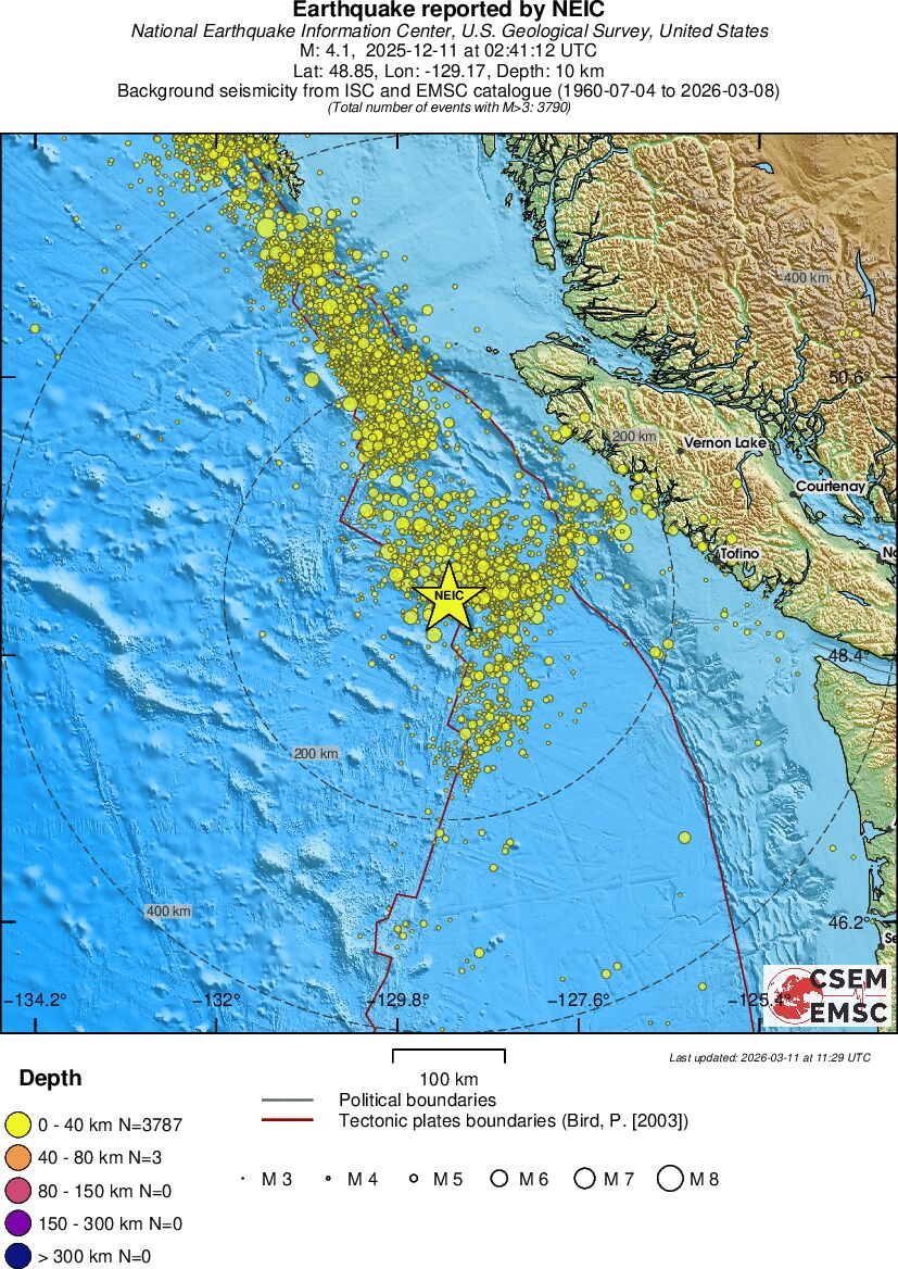 regional historical seismicity