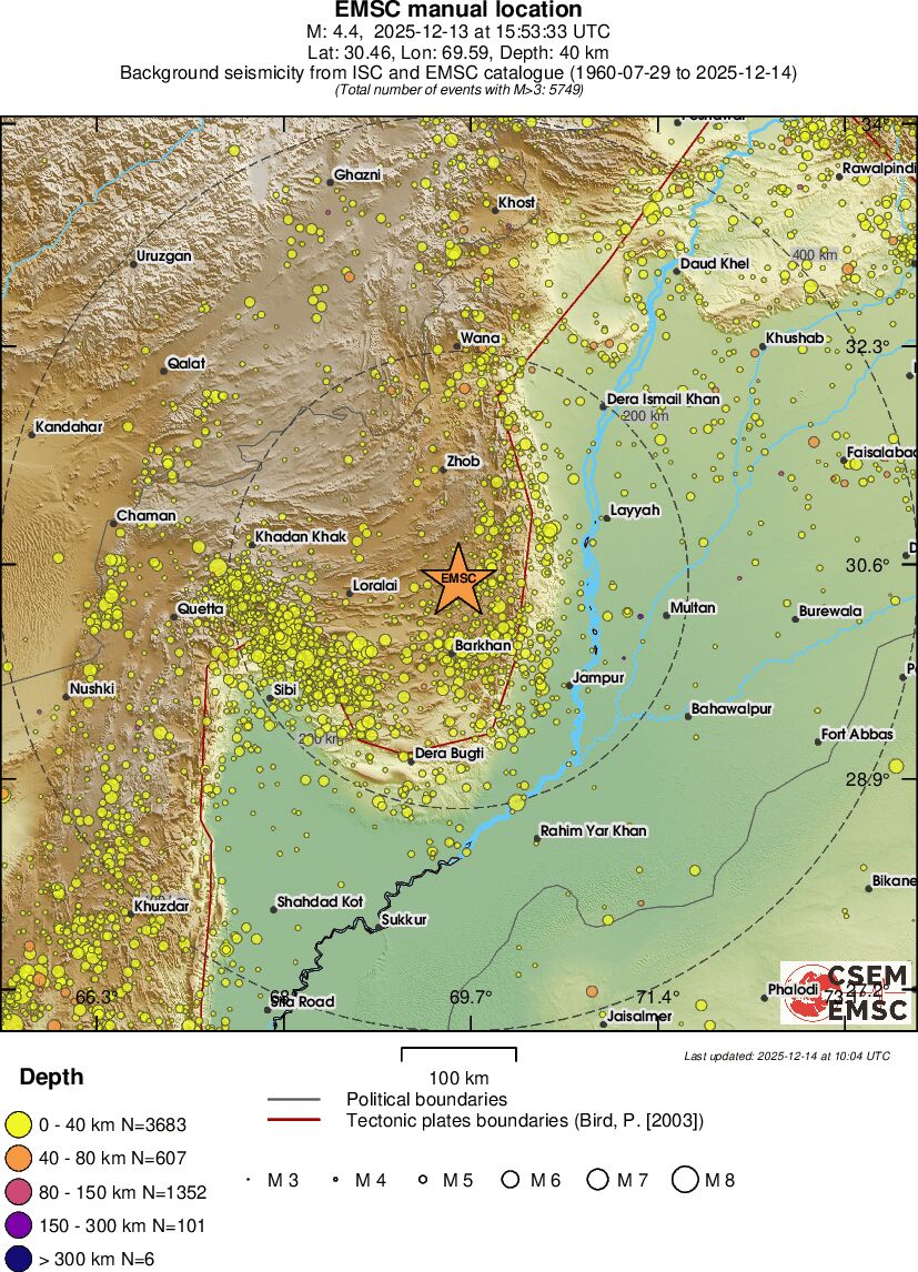 regional historical seismicity