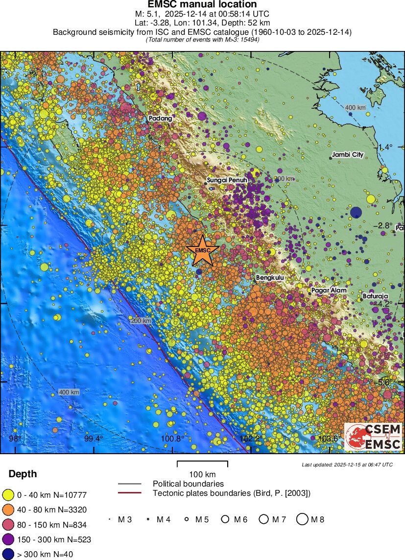 regional historical seismicity