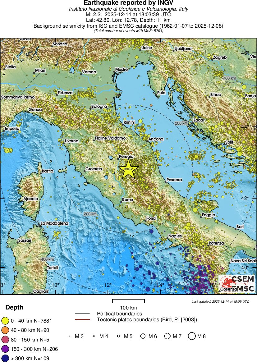regional historical seismicity