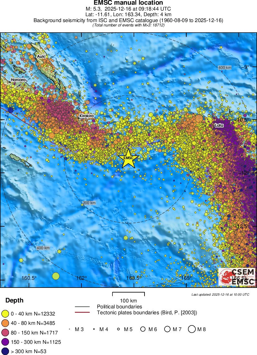 regional historical seismicity