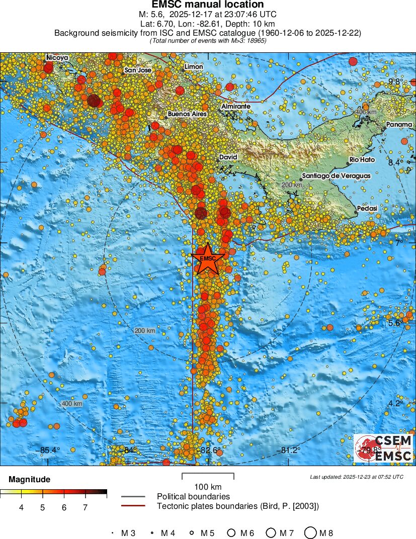 regional magnitude historical seismicity