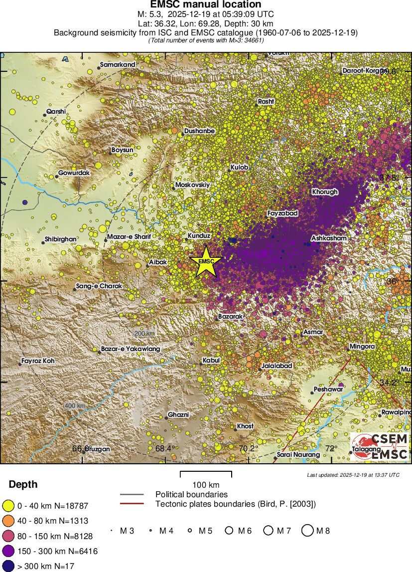 regional historical seismicity