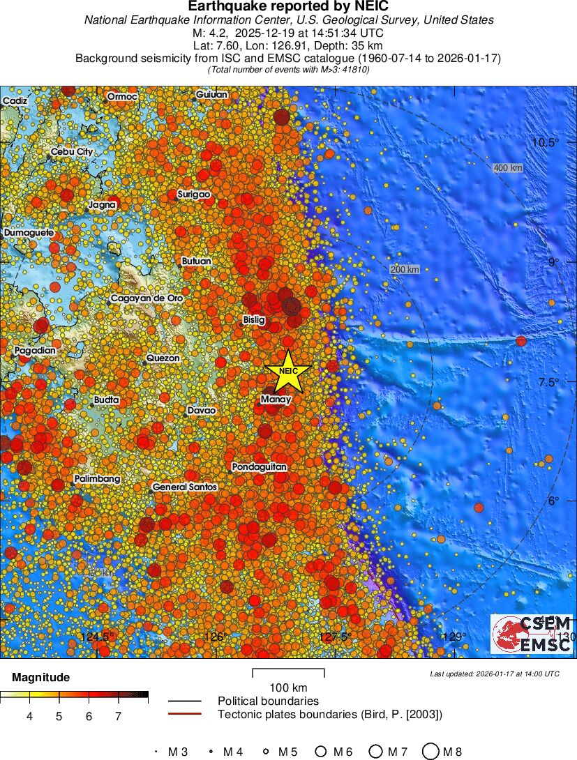 regional magnitude historical seismicity