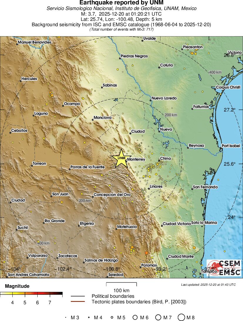 regional magnitude historical seismicity
