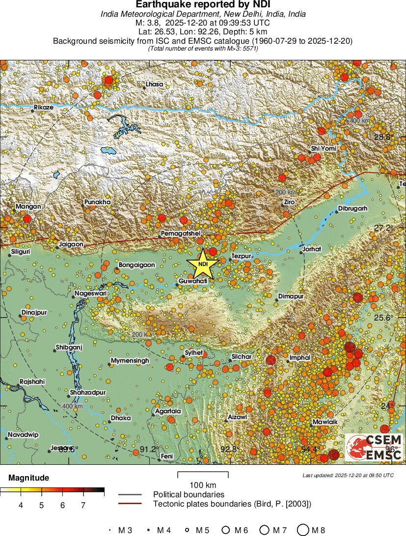 regional magnitude historical seismicity