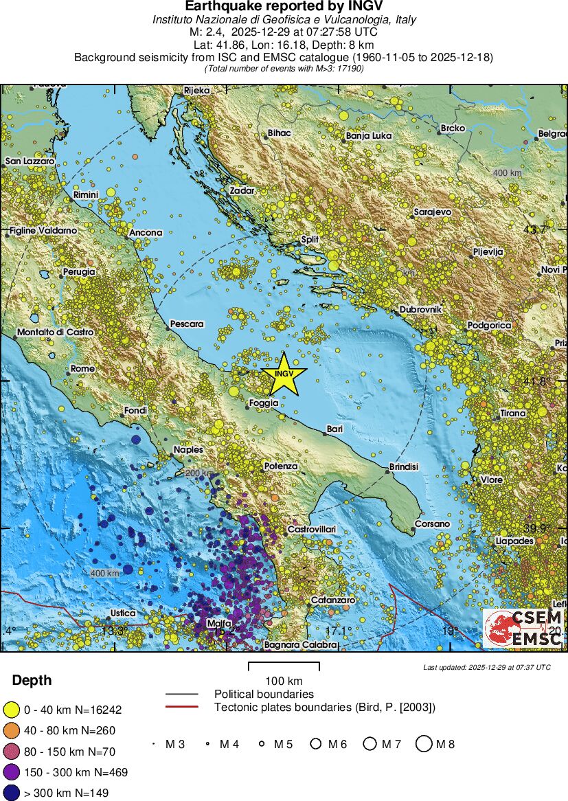 regional historical seismicity