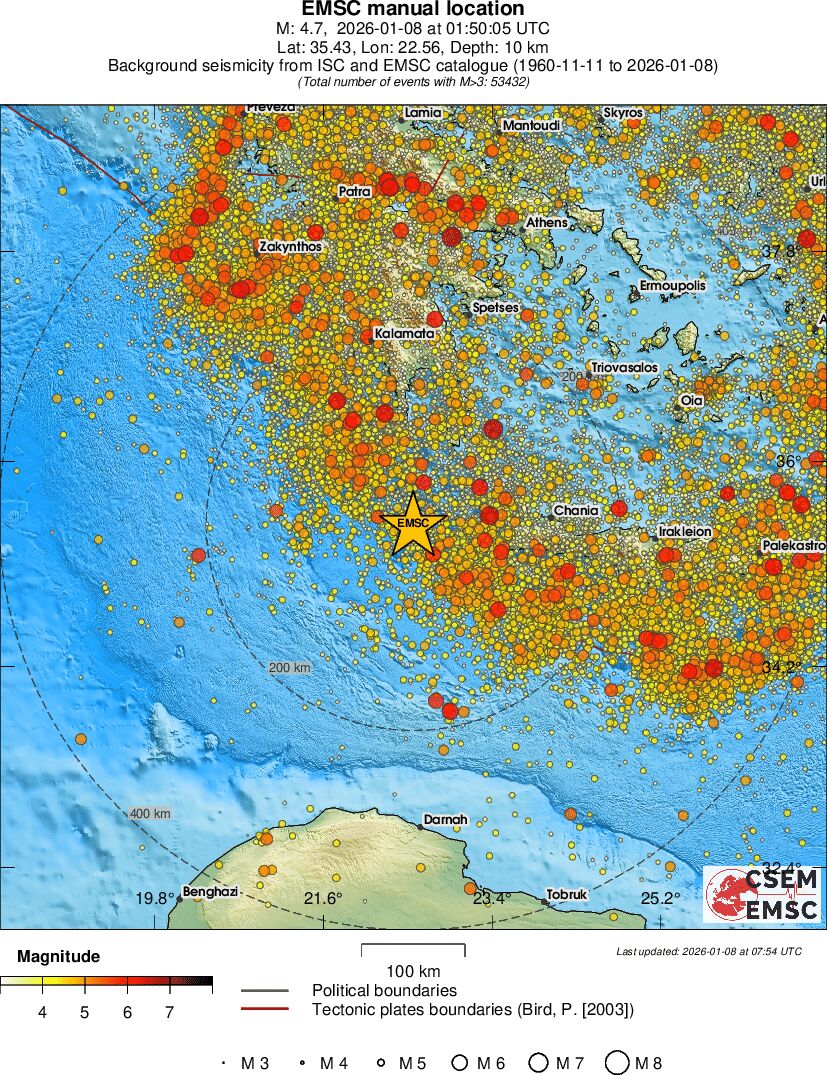 regional magnitude historical seismicity