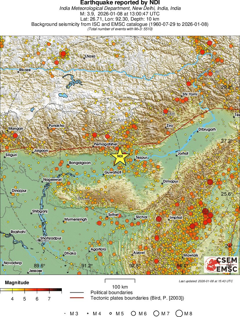 regional magnitude historical seismicity