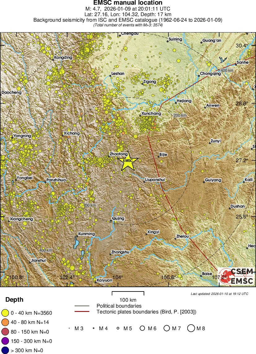 regional historical seismicity