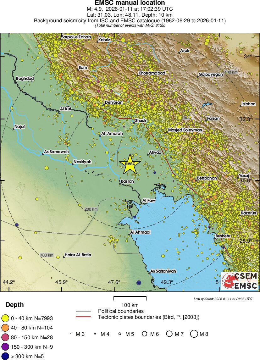 regional historical seismicity