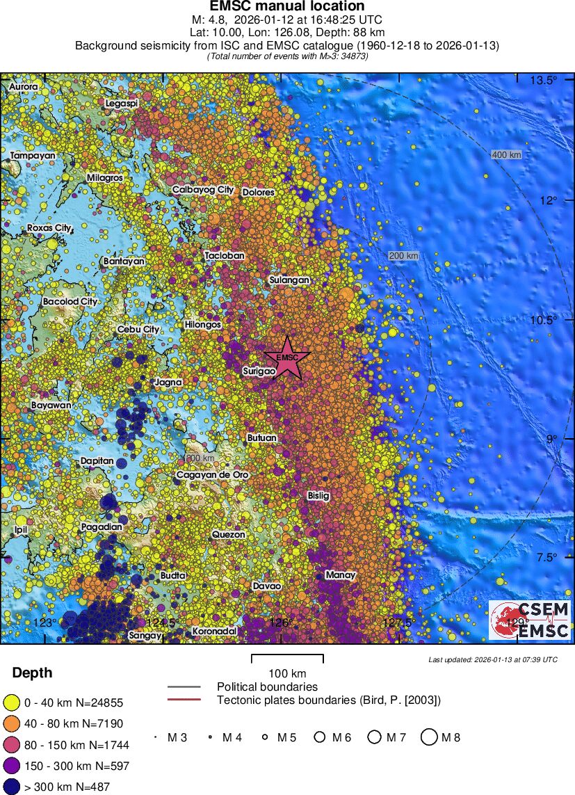 regional historical seismicity