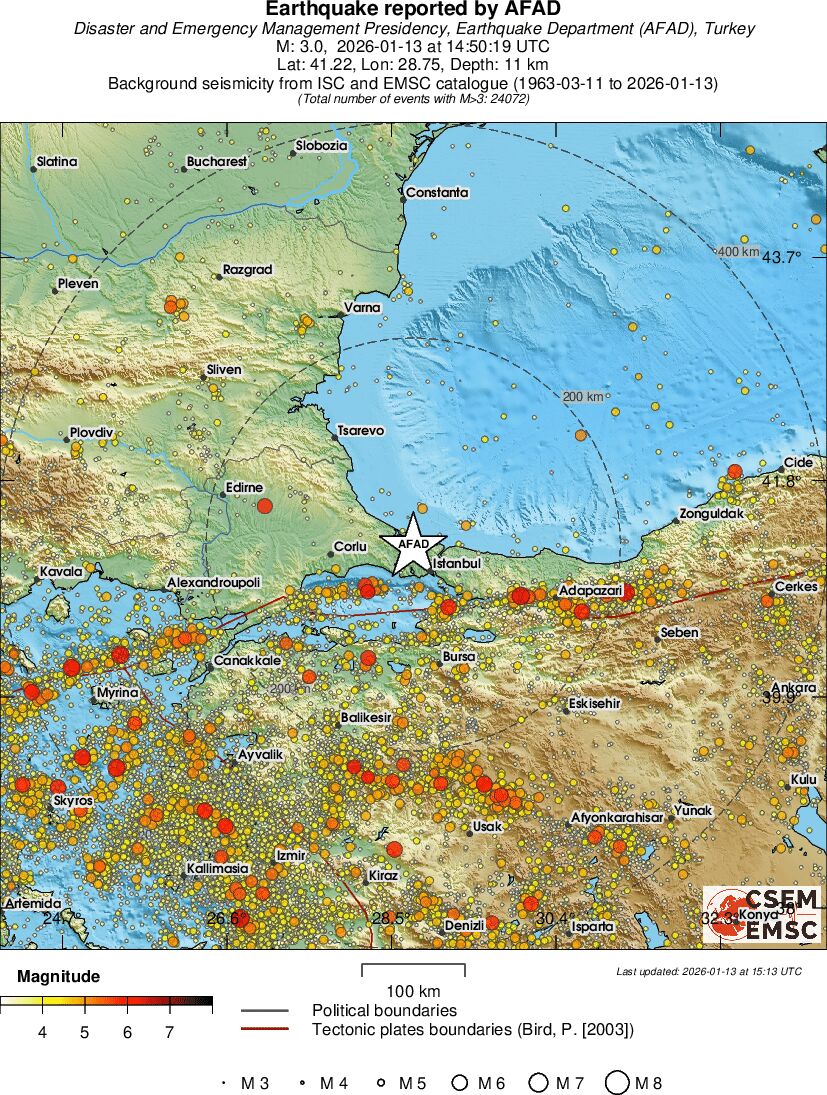 regional magnitude historical seismicity